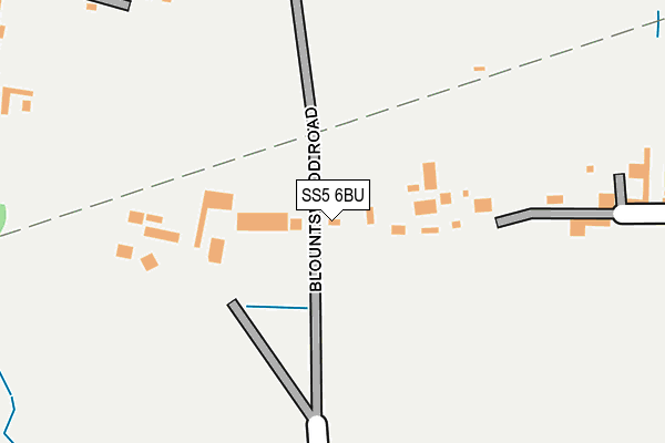 SS5 6BU map - OS OpenMap – Local (Ordnance Survey) SS5 6BU map - OS OpenMap – Local (Ordnance Survey)