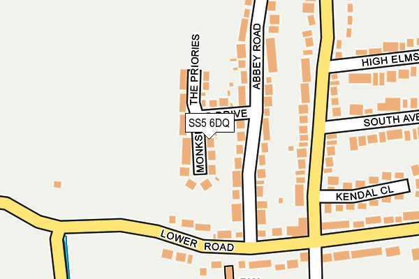 SS5 6DQ map - OS OpenMap – Local (Ordnance Survey) SS5 6DQ map - OS OpenMap – Local (Ordnance Survey)
