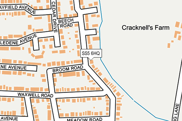 SS5 6HQ map - OS OpenMap – Local (Ordnance Survey) SS5 6HQ map - OS OpenMap – Local (Ordnance Survey)