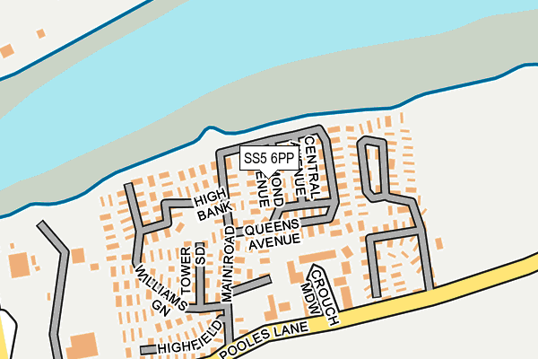 SS5 6PP map - OS OpenMap – Local (Ordnance Survey) SS5 6PP map - OS OpenMap – Local (Ordnance Survey)