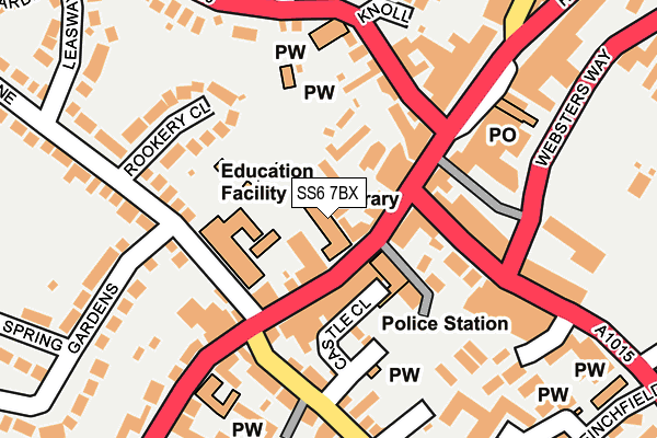 SS6 7BX map - OS OpenMap – Local (Ordnance Survey) SS6 7BX map - OS OpenMap – Local (Ordnance Survey)
