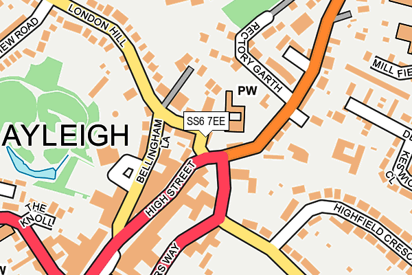 SS6 7EE map - OS OpenMap – Local (Ordnance Survey) SS6 7EE map - OS OpenMap – Local (Ordnance Survey)