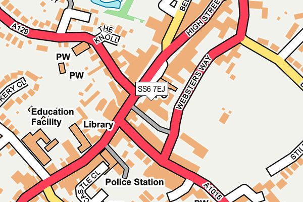 SS6 7EJ map - OS OpenMap – Local (Ordnance Survey) SS6 7EJ map - OS OpenMap – Local (Ordnance Survey)
