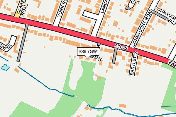 SS6 7GW map - OS OpenMap – Local (Ordnance Survey) SS6 7GW map - OS OpenMap – Local (Ordnance Survey)