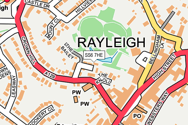 SS6 7HE map - OS OpenMap – Local (Ordnance Survey)
