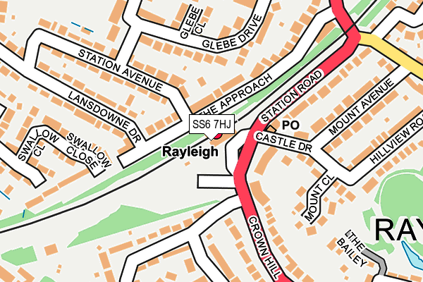 SS6 7HJ map - OS OpenMap – Local (Ordnance Survey) SS6 7HJ map - OS OpenMap – Local (Ordnance Survey)