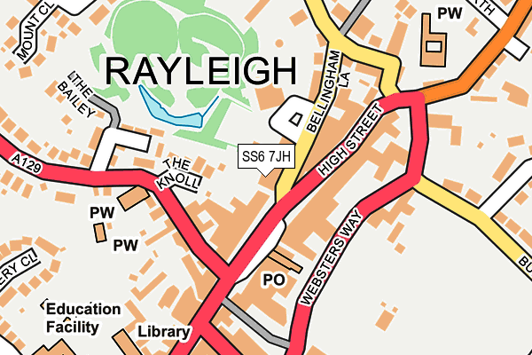 SS6 7JH map - OS OpenMap – Local (Ordnance Survey) SS6 7JH map - OS OpenMap – Local (Ordnance Survey)