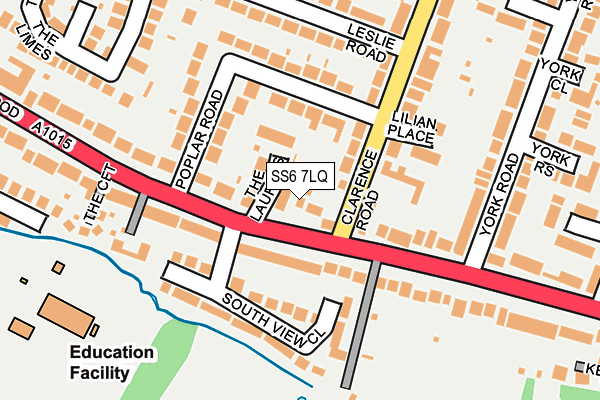 SS6 7LQ map - OS OpenMap – Local (Ordnance Survey)
