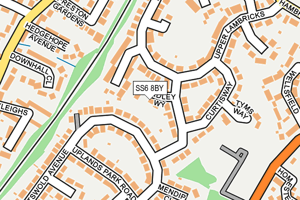 SS6 8BY map - OS OpenMap – Local (Ordnance Survey) SS6 8BY map - OS OpenMap – Local (Ordnance Survey)