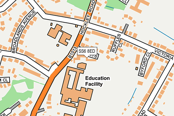 SS6 8ED map - OS OpenMap – Local (Ordnance Survey) SS6 8ED map - OS OpenMap – Local (Ordnance Survey)