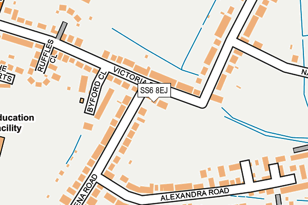 SS6 8EJ map - OS OpenMap – Local (Ordnance Survey) SS6 8EJ map - OS OpenMap – Local (Ordnance Survey)