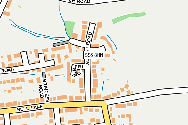 SS6 8HN map - OS OpenMap – Local (Ordnance Survey) SS6 8HN map - OS OpenMap – Local (Ordnance Survey)