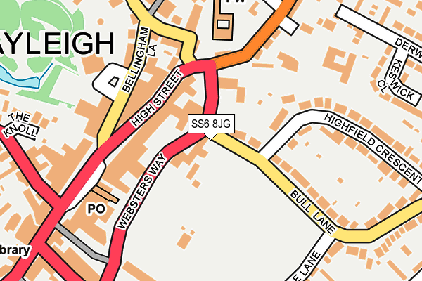 SS6 8JG map - OS OpenMap – Local (Ordnance Survey) SS6 8JG map - OS OpenMap – Local (Ordnance Survey)