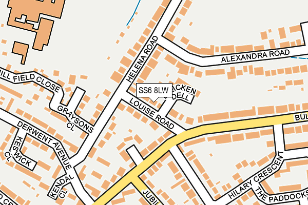 SS6 8LW map - OS OpenMap – Local (Ordnance Survey) SS6 8LW map - OS OpenMap – Local (Ordnance Survey)