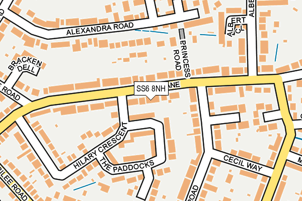 SS6 8NH map - OS OpenMap – Local (Ordnance Survey) SS6 8NH map - OS OpenMap – Local (Ordnance Survey)