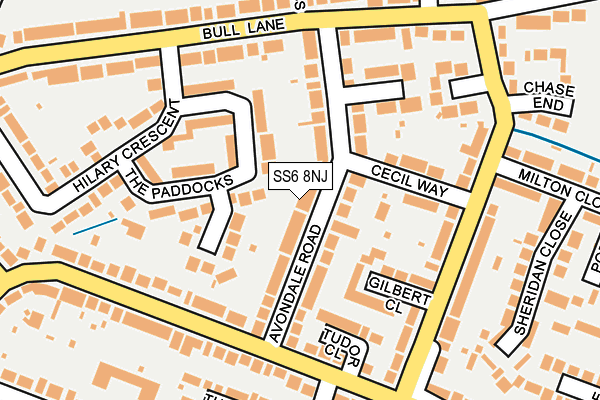 SS6 8NJ map - OS OpenMap – Local (Ordnance Survey) SS6 8NJ map - OS OpenMap – Local (Ordnance Survey)