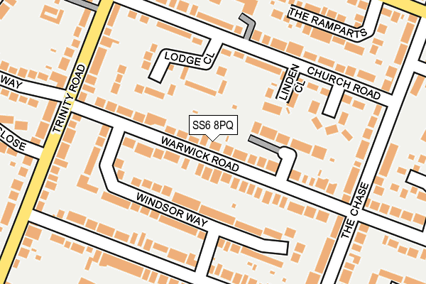 SS6 8PQ map - OS OpenMap – Local (Ordnance Survey) SS6 8PQ map - OS OpenMap – Local (Ordnance Survey)