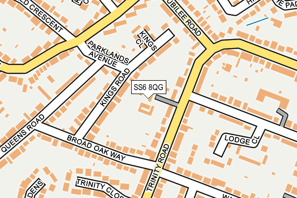 SS6 8QG map - OS OpenMap – Local (Ordnance Survey) SS6 8QG map - OS OpenMap – Local (Ordnance Survey)