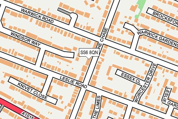 SS6 8QN map - OS OpenMap – Local (Ordnance Survey) SS6 8QN map - OS OpenMap – Local (Ordnance Survey)