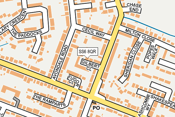 SS6 8QR map - OS OpenMap – Local (Ordnance Survey) SS6 8QR map - OS OpenMap – Local (Ordnance Survey)