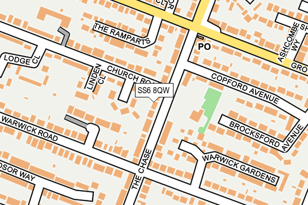 SS6 8QW map - OS OpenMap – Local (Ordnance Survey) SS6 8QW map - OS OpenMap – Local (Ordnance Survey)