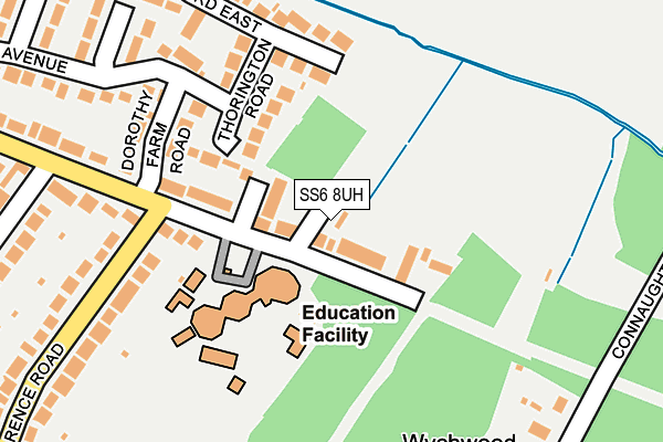 SS6 8UH map - OS OpenMap – Local (Ordnance Survey) SS6 8UH map - OS OpenMap – Local (Ordnance Survey)