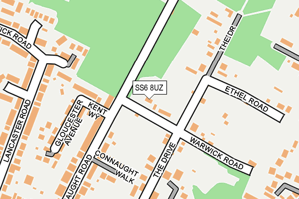 SS6 8UZ map - OS OpenMap – Local (Ordnance Survey) SS6 8UZ map - OS OpenMap – Local (Ordnance Survey)