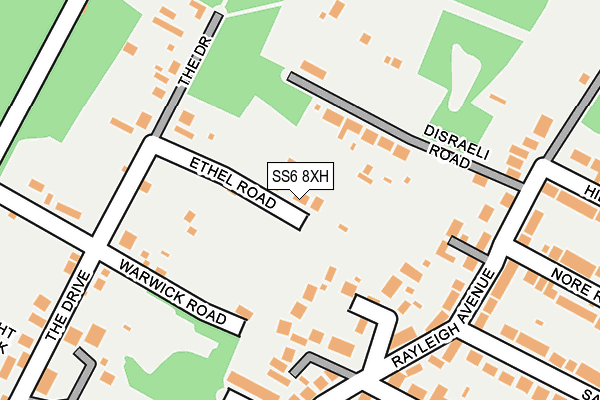 SS6 8XH map - OS OpenMap – Local (Ordnance Survey) SS6 8XH map - OS OpenMap – Local (Ordnance Survey)