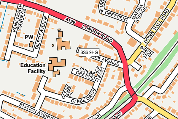 SS6 9HG map - OS OpenMap – Local (Ordnance Survey) SS6 9HG map - OS OpenMap – Local (Ordnance Survey)