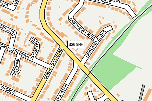 SS6 9NH map - OS OpenMap – Local (Ordnance Survey) SS6 9NH map - OS OpenMap – Local (Ordnance Survey)