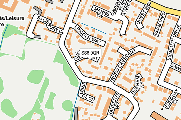 SS6 9QR map - OS OpenMap – Local (Ordnance Survey) SS6 9QR map - OS OpenMap – Local (Ordnance Survey)