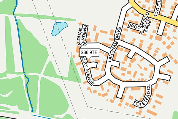 SS6 9TE map - OS OpenMap – Local (Ordnance Survey) SS6 9TE map - OS OpenMap – Local (Ordnance Survey)