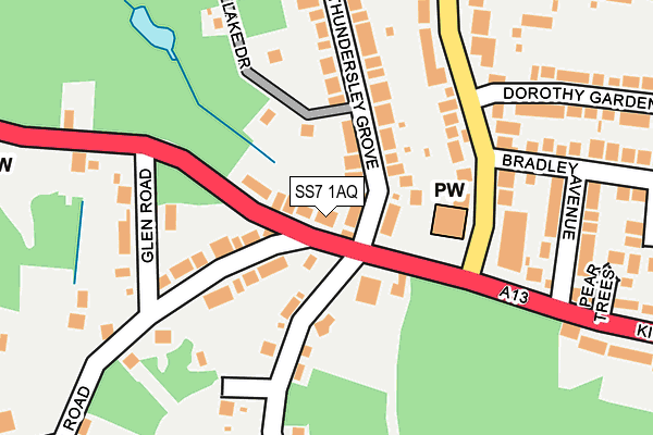 SS7 1AQ map - OS OpenMap – Local (Ordnance Survey) SS7 1AQ map - OS OpenMap – Local (Ordnance Survey)