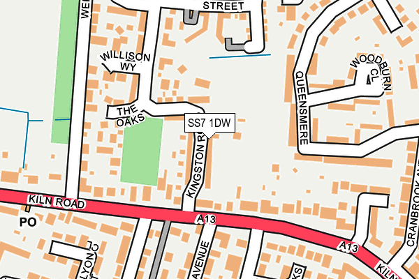 SS7 1DW map - OS OpenMap – Local (Ordnance Survey) SS7 1DW map - OS OpenMap – Local (Ordnance Survey)