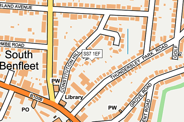 SS7 1EF map - OS OpenMap – Local (Ordnance Survey) SS7 1EF map - OS OpenMap – Local (Ordnance Survey)