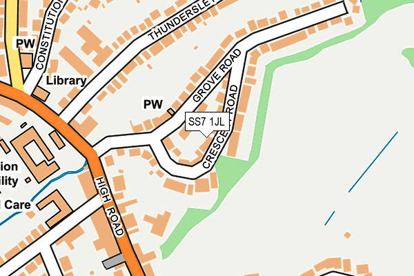 SS7 1JL map - OS OpenMap – Local (Ordnance Survey) SS7 1JL map - OS OpenMap – Local (Ordnance Survey)