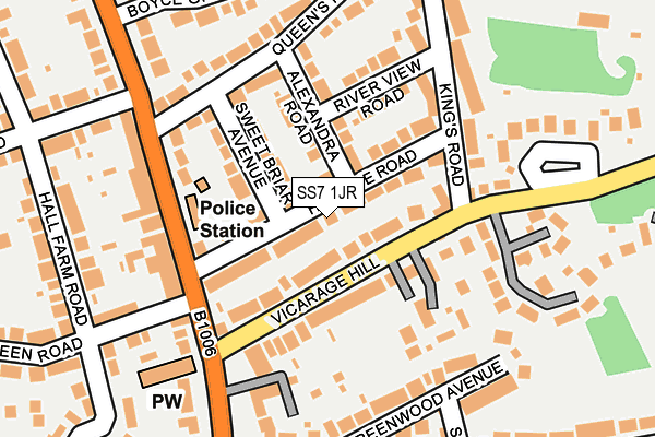 SS7 1JR map - OS OpenMap – Local (Ordnance Survey) SS7 1JR map - OS OpenMap – Local (Ordnance Survey)