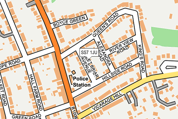 SS7 1JU map - OS OpenMap – Local (Ordnance Survey) SS7 1JU map - OS OpenMap – Local (Ordnance Survey)