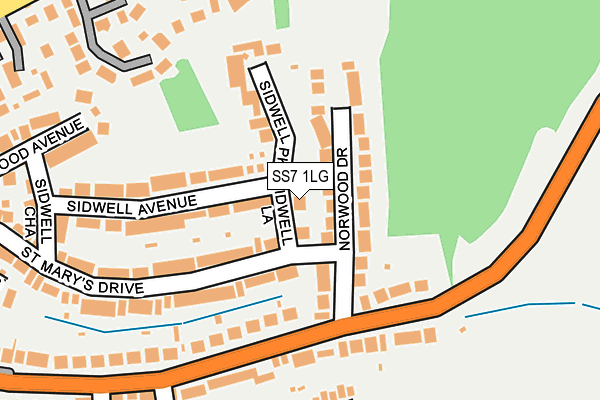 SS7 1LG map - OS OpenMap – Local (Ordnance Survey) SS7 1LG map - OS OpenMap – Local (Ordnance Survey)