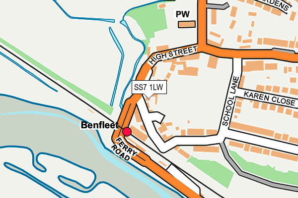 SS7 1LW map - OS OpenMap – Local (Ordnance Survey) SS7 1LW map - OS OpenMap – Local (Ordnance Survey)