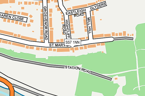 SS7 1NN map - OS OpenMap – Local (Ordnance Survey) SS7 1NN map - OS OpenMap – Local (Ordnance Survey)