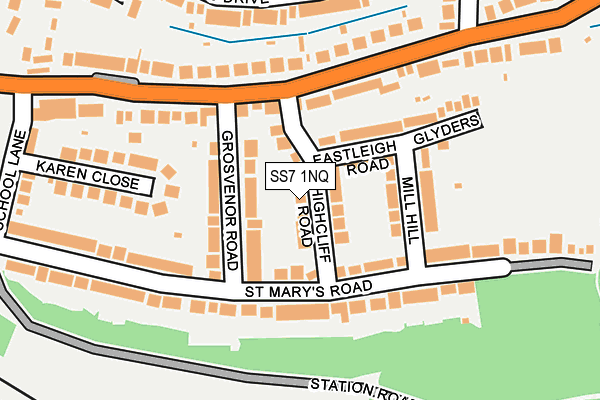 SS7 1NQ map - OS OpenMap – Local (Ordnance Survey) SS7 1NQ map - OS OpenMap – Local (Ordnance Survey)