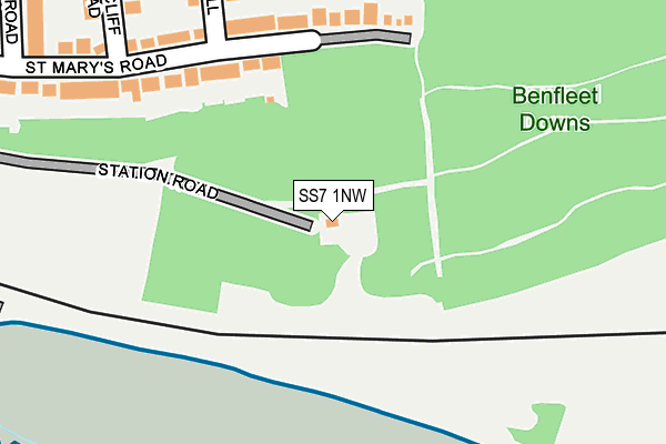 SS7 1NW map - OS OpenMap – Local (Ordnance Survey) SS7 1NW map - OS OpenMap – Local (Ordnance Survey)