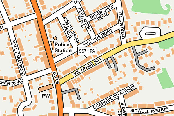 SS7 1PA map - OS OpenMap – Local (Ordnance Survey) SS7 1PA map - OS OpenMap – Local (Ordnance Survey)