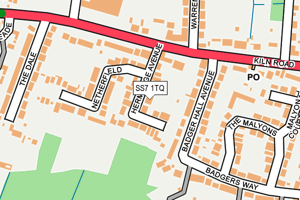 SS7 1TQ map - OS OpenMap – Local (Ordnance Survey) SS7 1TQ map - OS OpenMap – Local (Ordnance Survey)