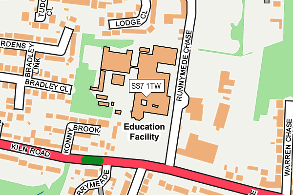 SS7 1TW map - OS OpenMap – Local (Ordnance Survey) SS7 1TW map - OS OpenMap – Local (Ordnance Survey)