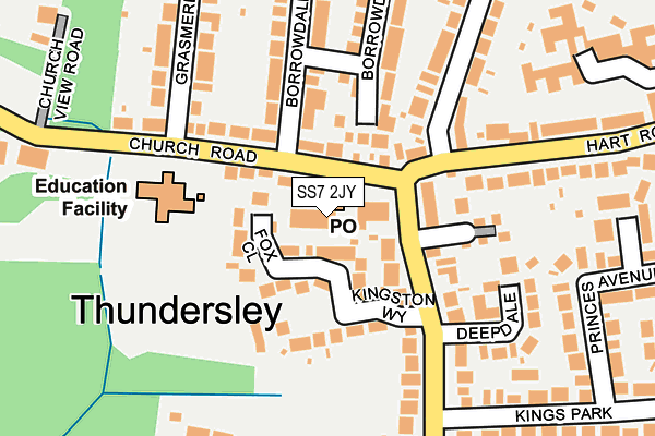 SS7 2JY map - OS OpenMap – Local (Ordnance Survey) SS7 2JY map - OS OpenMap – Local (Ordnance Survey)
