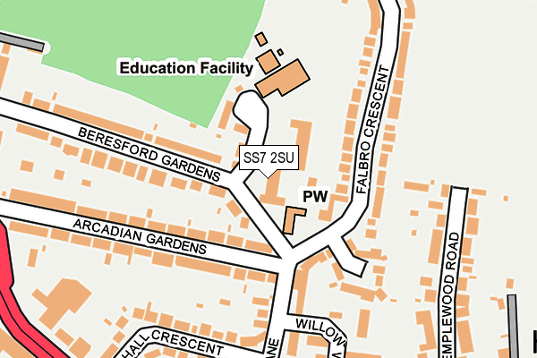 SS7 2SU map - OS OpenMap – Local (Ordnance Survey) SS7 2SU map - OS OpenMap – Local (Ordnance Survey)