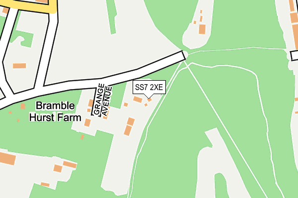 SS7 2XE map - OS OpenMap – Local (Ordnance Survey) SS7 2XE map - OS OpenMap – Local (Ordnance Survey)