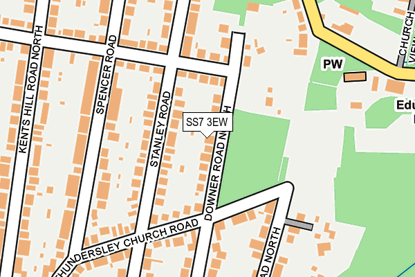 SS7 3EW map - OS OpenMap – Local (Ordnance Survey) SS7 3EW map - OS OpenMap – Local (Ordnance Survey)
